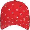 Valentine's Day Red White Heart Pattern Womens Baseball Caps Cute Trucker Hat Baseball Hats for Men Womens Hats