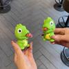 Cartoon Squeeze Toy Funny Tongue Out Green Frog/Dinosaur Stress Relief Toy Creative Cartoon Soft Vinyl Pinch Toy Sensory Therapy Fidget Toy