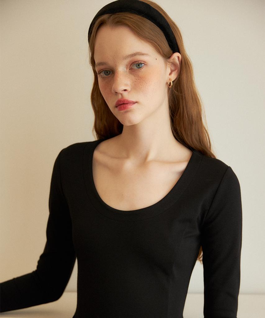 SALON DE YOHN Basic Ballet Core Dress_ Black