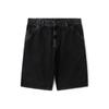 Carhartt WIP Single Knee Shorts Washed Button Solid Color Denim Men shorts Black I032026-89-06