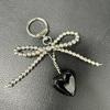 Colorful Bowknot Beaded Keychain Resin Lovely Bag Pendant Minimal Design Cute Car Keyring  Unisex