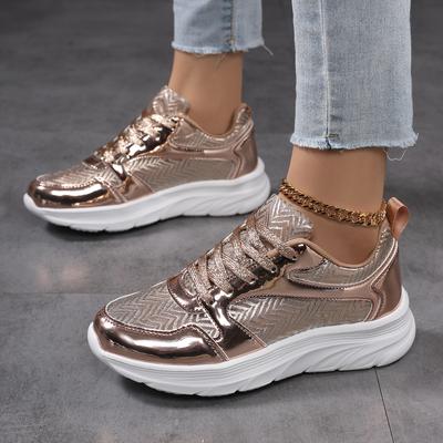 Baskets à paillettes décoratives pour femmes, chaussures en maille respirantes et confortables