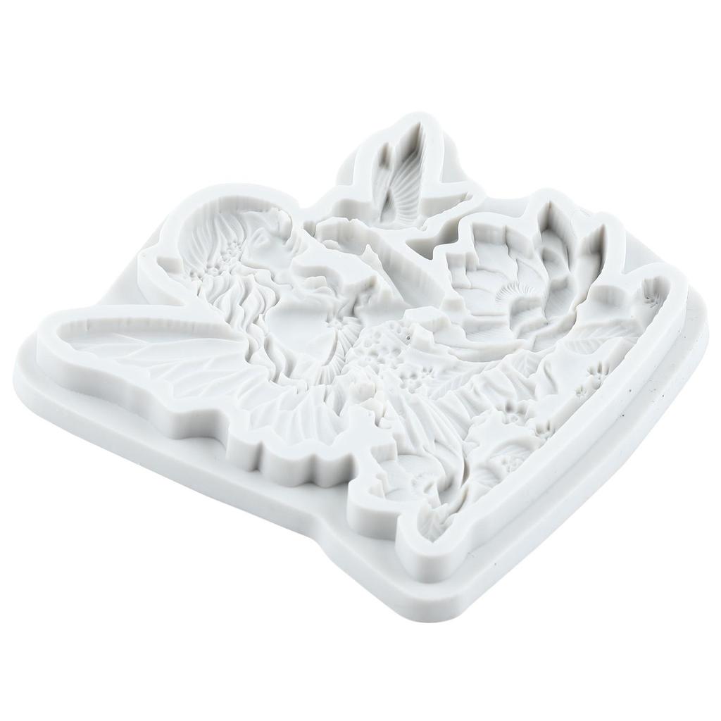 Flower Fairy Silicone Mold Bird Fondant Molds Cake Decorating Tools Cupcake Topper Candy Sugar Craft Gum Paste Polymer Clay