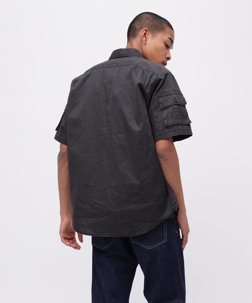 AVIREX 50th Anniversary Pigment Fatigue Size Shirt, Men's, XL, 010, Black, 783-5123009