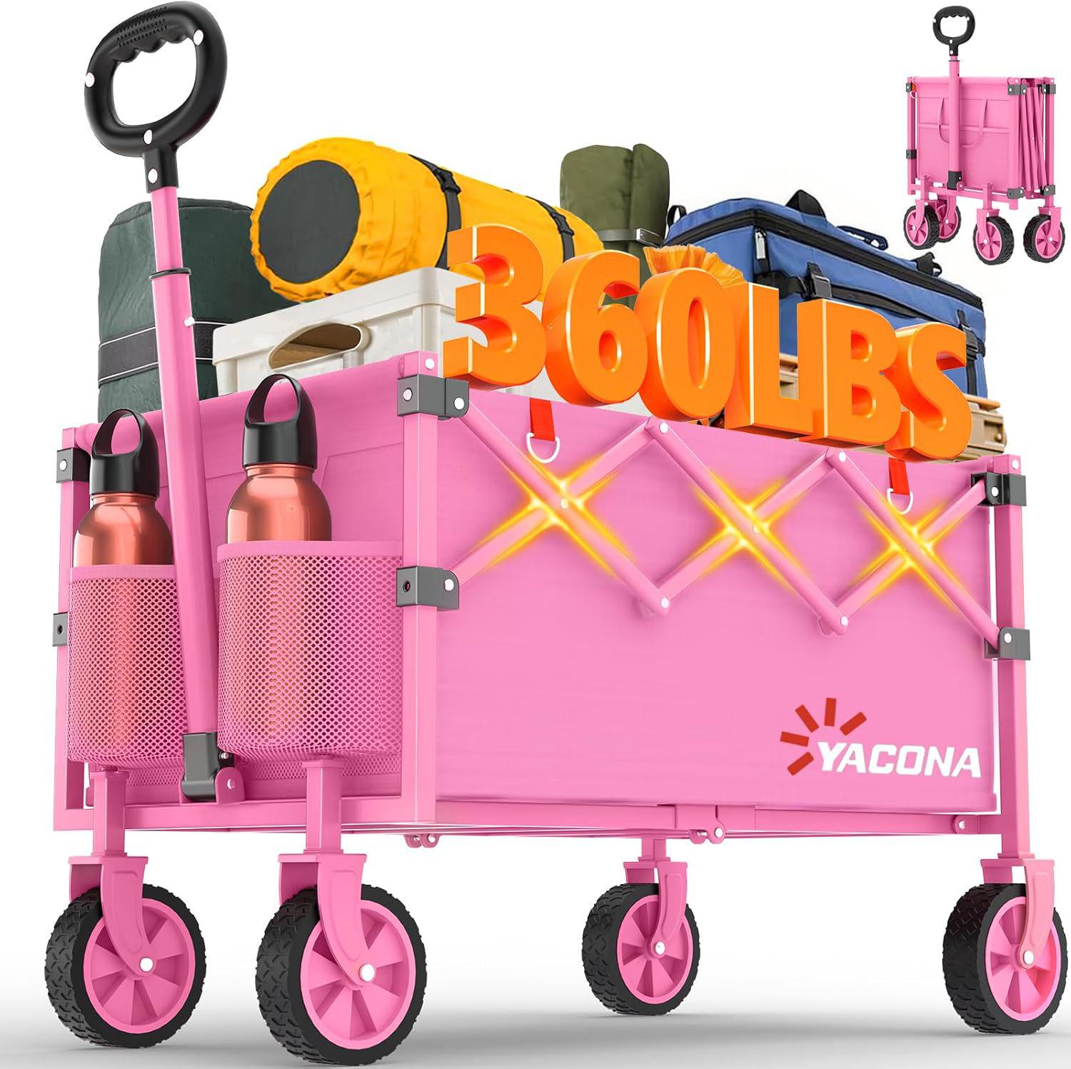 

100L Outdoor Folding Camping Handcart - Multifunctional Picnic Trolley