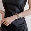 Cross Surround Irregular Opening Smooth Surface Bracelet Retro High Sense Unique Twist Bracelet Arm Ring