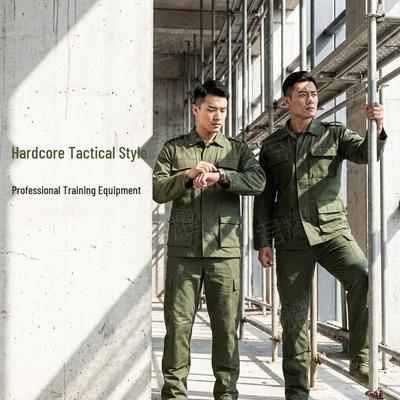 Men's Cross-Border BDU Camo Combat Uniform Set - Durable Long-Sleeve Tactical Outdoor Sports Wear