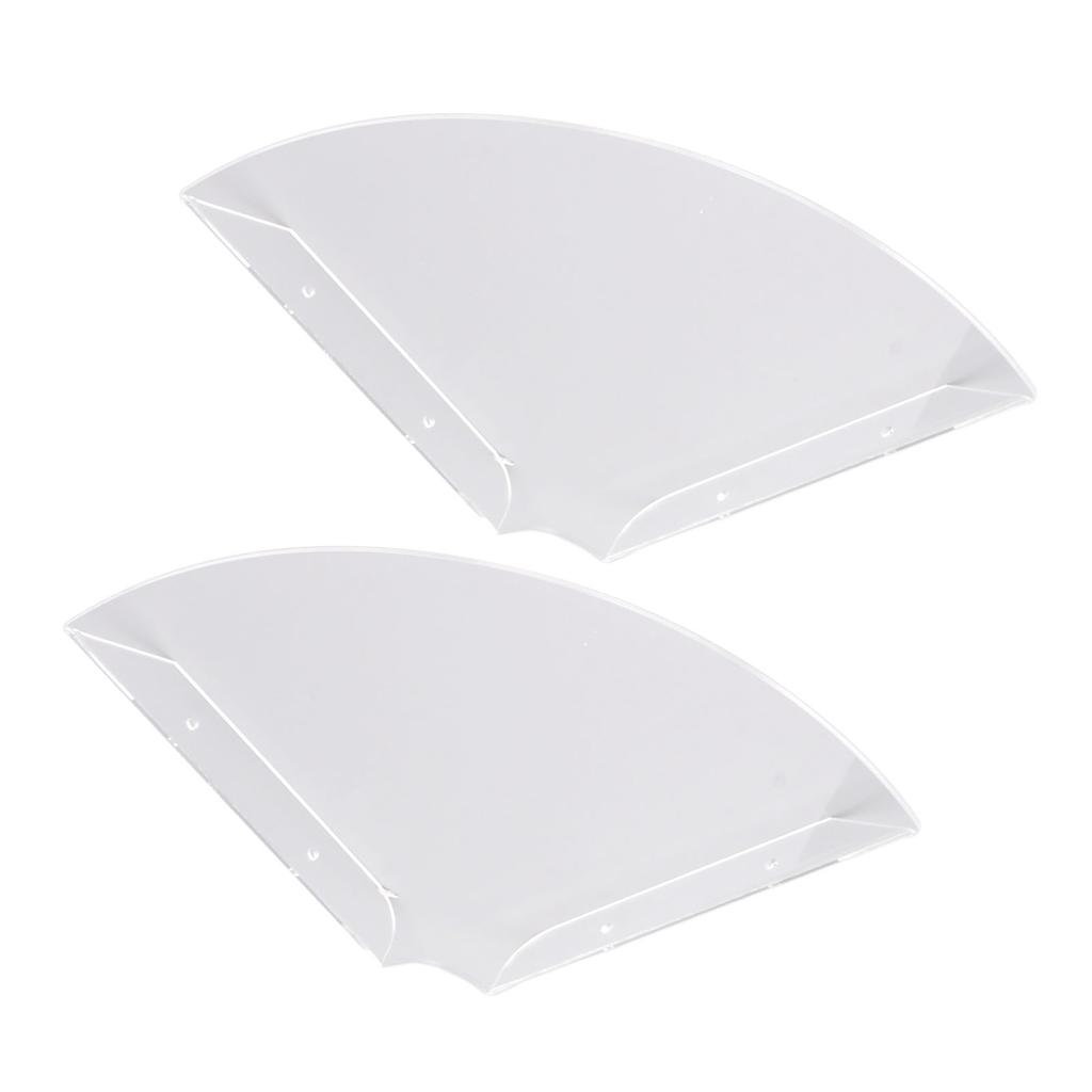 2ks Nástěnné plovoucí rohové police Čtvrtkruhové závěsné rohové police pro ložnice Living