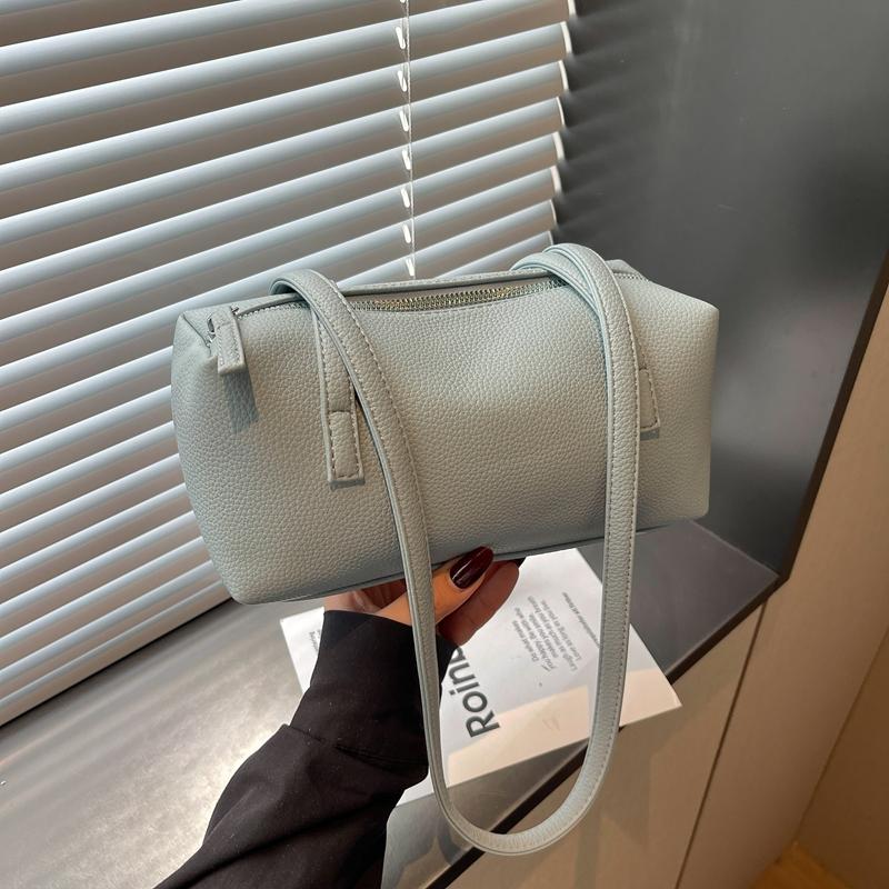 Solid Color Shoulder Bag Large Capacity Underarm Bag