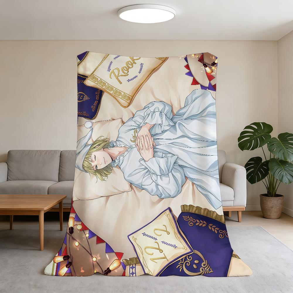Blanket Super Warm Comfortable Plush Anime Throw Blanket Child Game Home Sofa T-Twisted-Wonderland Bedroom Gift