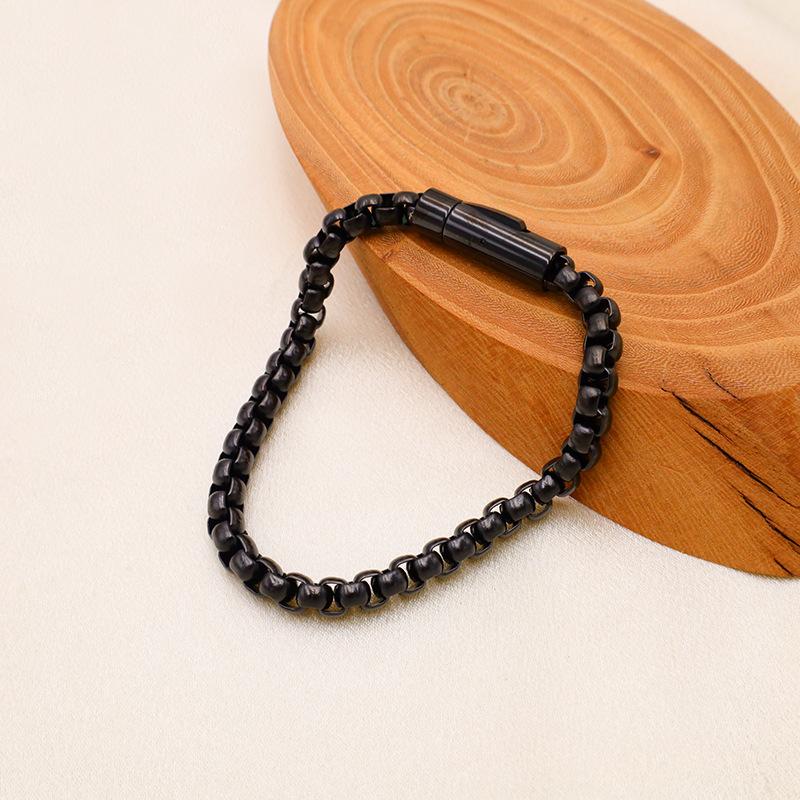 Fashion Versatile Titanium Steel Bracelet Men'S Personality Trend Hip Hop Titanium Steel Jewelry