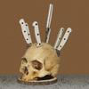 Skull Knife Holder for Kitchen, Skeleton Knife Stand, Horror Kitchen Storage Head Rack Kitchen Fruit Storage Rack Decoration