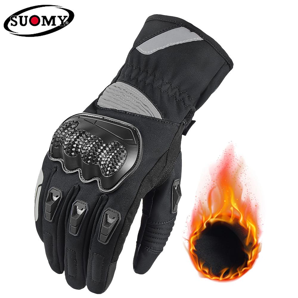 Suomy Women Winter Warm Motorcycle Gloves Lady Girls New Pink 100% Waterproof Guantes Moto Luvas Touch Screen Motocross Glove