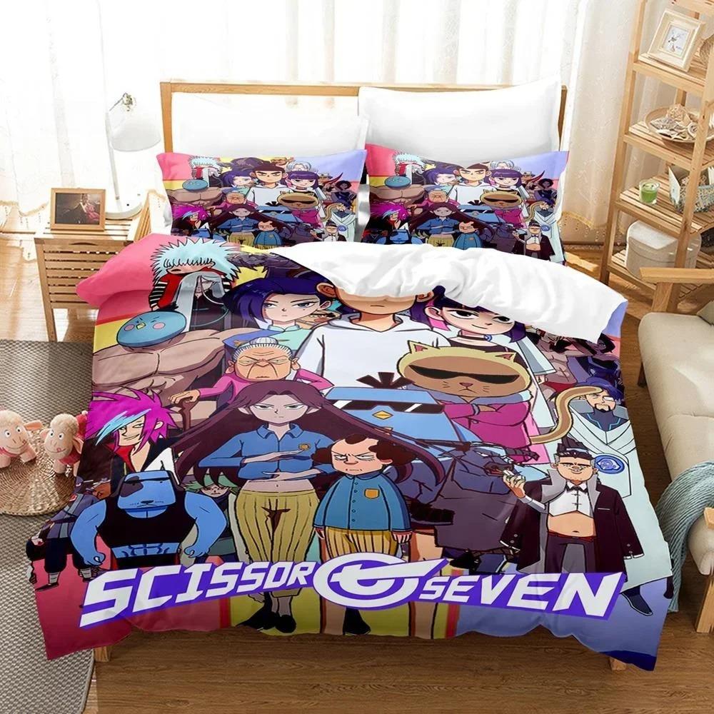3D Print Anime Scissor Seve Bedding Set Single Twin Full Queen King Size Bed Set Adult Kid Bedroom Duvetcover Sets Home Textiles