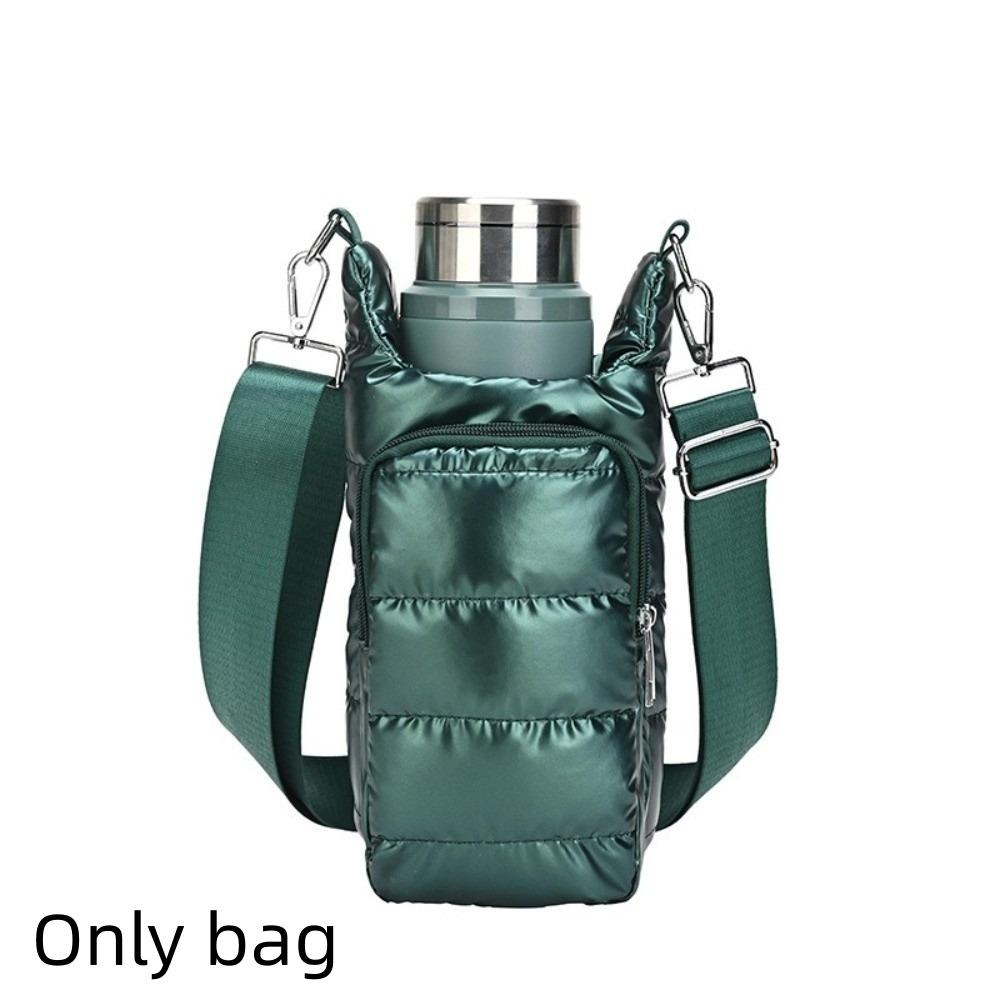 Shoulder Strap Water Bottle Carrier Bag Nylon Shoulder Bag Water Bottle Holder Down Front Pocket Water Bottle Sling Bag Case