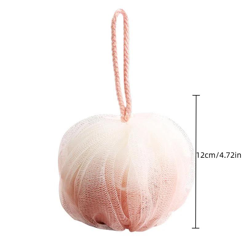 Soft Bath Scrub Bath Ball Body Clean Bath Puff Bathroom Supplies Pumpkin Shape Scrubbing Bubble Shower Mesh Sponge Back Brush