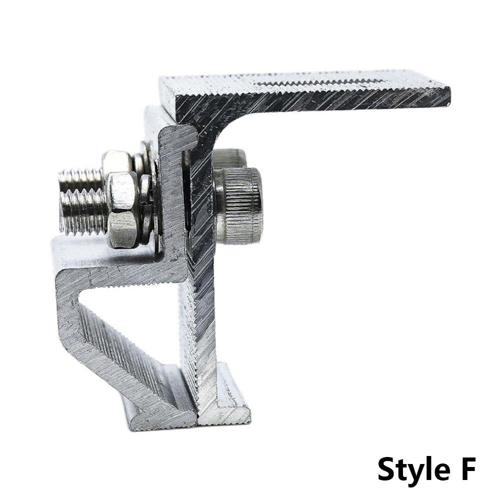 1Pcs Silver Solar Panel Clamp Anodized Photovoltaic Fixing Clip  for Off Grid Solar Power System