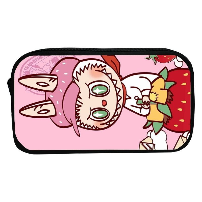 Sött tecknad kanin pennskrin för barn Hållbart polyester-pennfodral