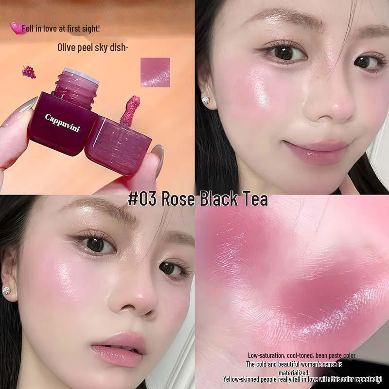 CAPPVINI Mini Sweet Face Liquid Blush - Moisturizing Korean-Style Contouring Makeup