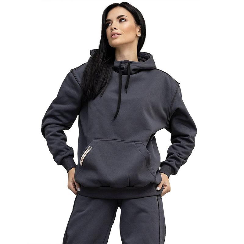 

Худі на флісі зі швами навиворіт A5 TotalFit (06399630) XXL темно-сірий колір