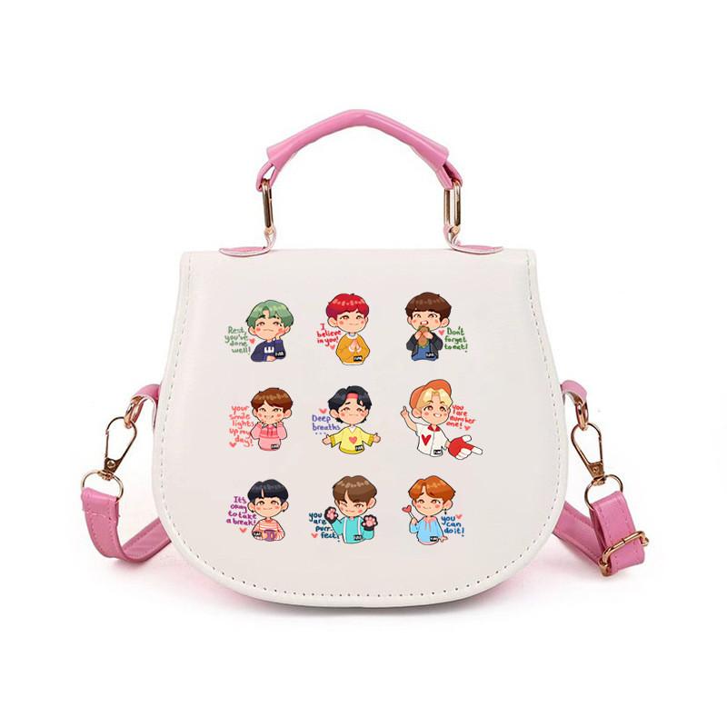 Kids Girls Straykids Felix Printed Student Lightweight Crossbody Bag Casual PU Shoulder Bags