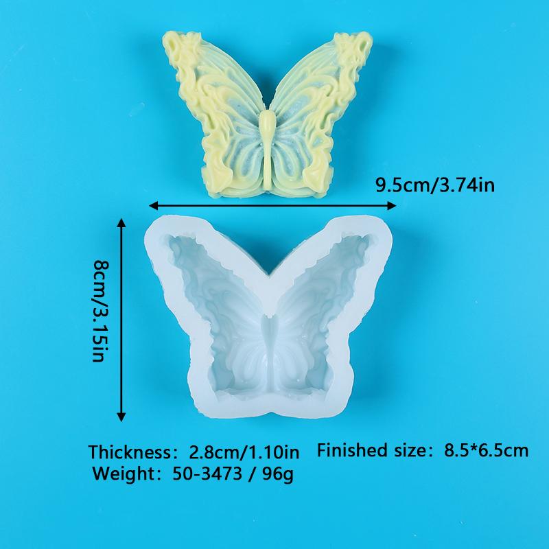 3D Butterfly Candle Silicone Mold DIY Aromatherapy Soap Craft Ornament Wax Mousse Cake Decorating Chocolate Fondant Mold