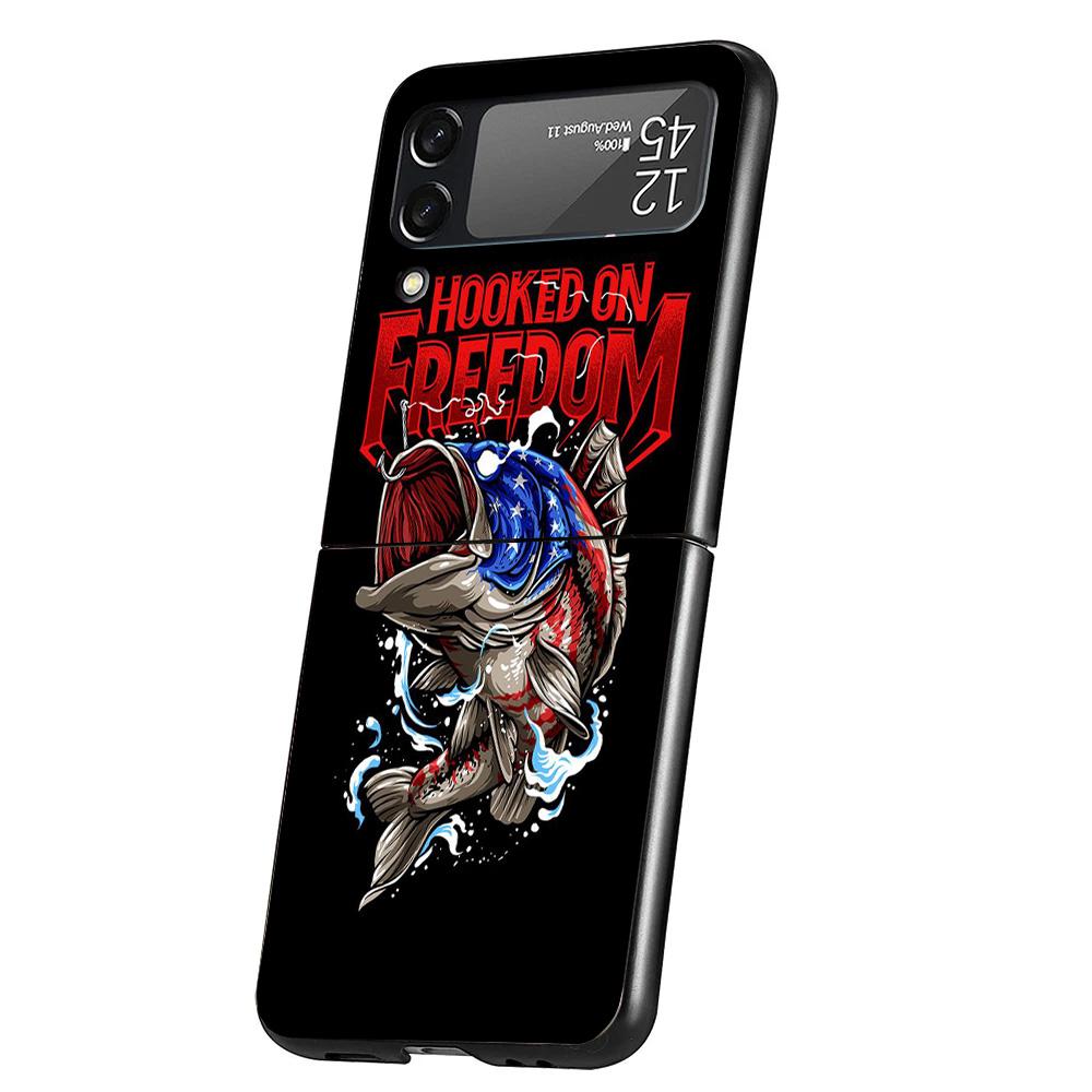 Fishing Club Graphic Phone Case For Samsung Galaxy Z Flip 7 6 5 4 3 5G Cover ZFlip7 ZFlip6 ZFlip4 ZFlip5 ZFlip3 Coque Fundas Gal