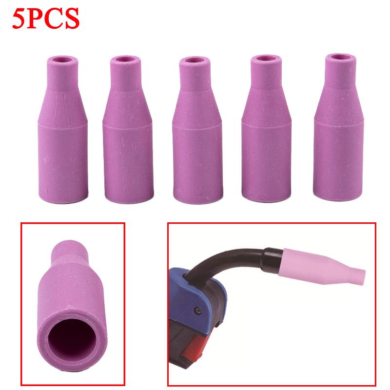 5Pcs MB15AK MIG/MAG Gas Ceramic Nozzle Welding Gun Torch Tip Nozzle Shield Cup Euro Style Welding Gun Tip Nozzle Shield Cup