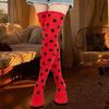 Cosplay Thigh High Long Socks for Women Girl Over Knee Stockings and Arm Warmers Insect Dots Print Costume Accessories
