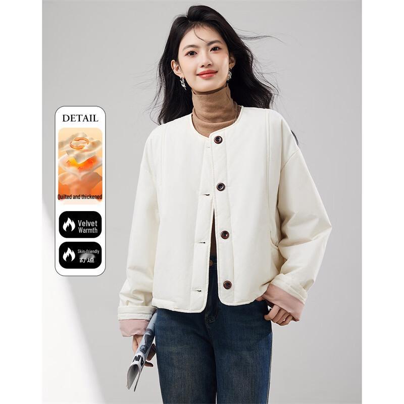 Women s Casual Color-Block Padded Jacket M