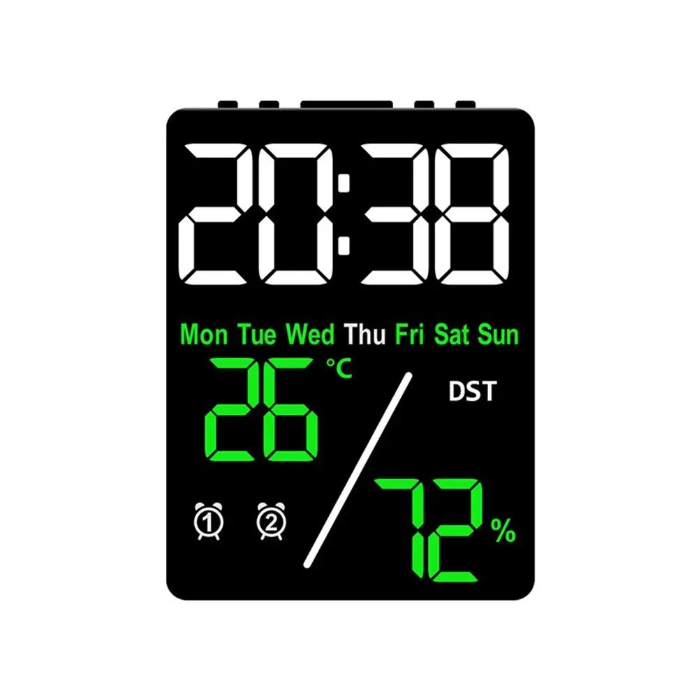 Large Digital Wall Clock Temperature Date Week Display Memory Table Clock Wall-mounted Multifunctional Electronic LED Clocks