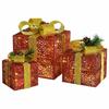 VidaXL Decorative Christmas Gift Boxes 3 Pcs Outdoor Indoor Luminous Holiday Decoration Christmas Boxes 329767