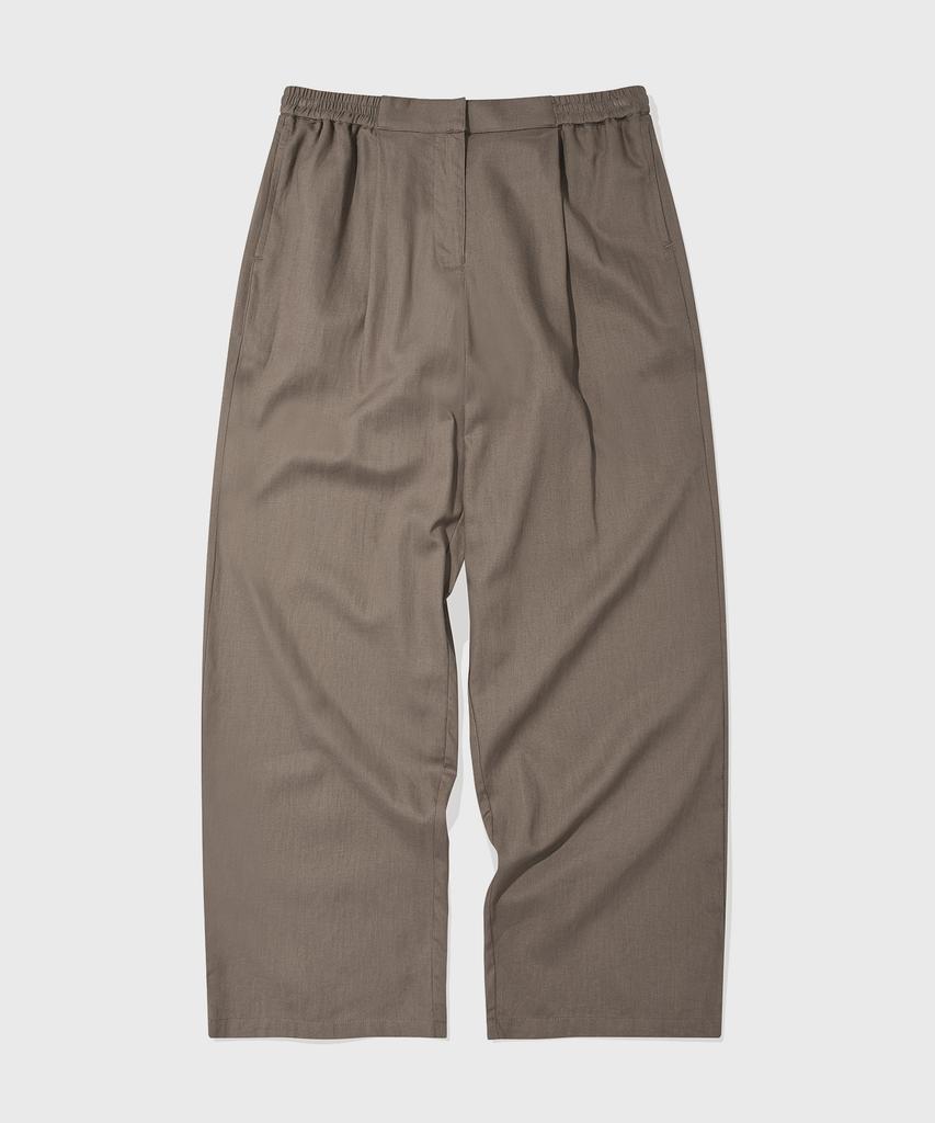 KIIMUIR (Women) Summer Semi-Wide Linen Pants_Deep Beige
