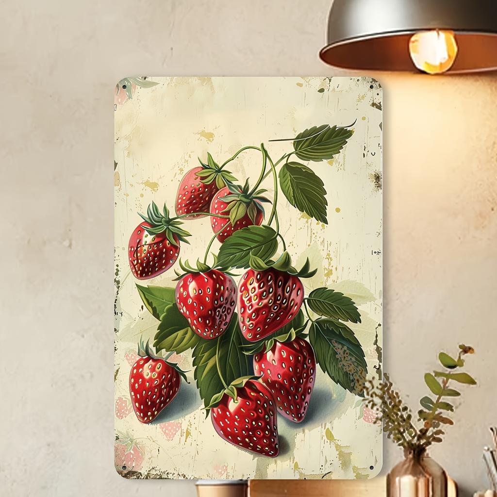 Vintage Fruit Series Metal Tin Sign  x Inches  Perfect for Home Gym Cafe Garage and Garden Decor