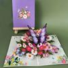 1pc Card Vibrant 3D Pop-Up Greeting Card with Colorful Butterflies & Daisies -for Birthdays, Teacher Appreciation, Thanksgiving