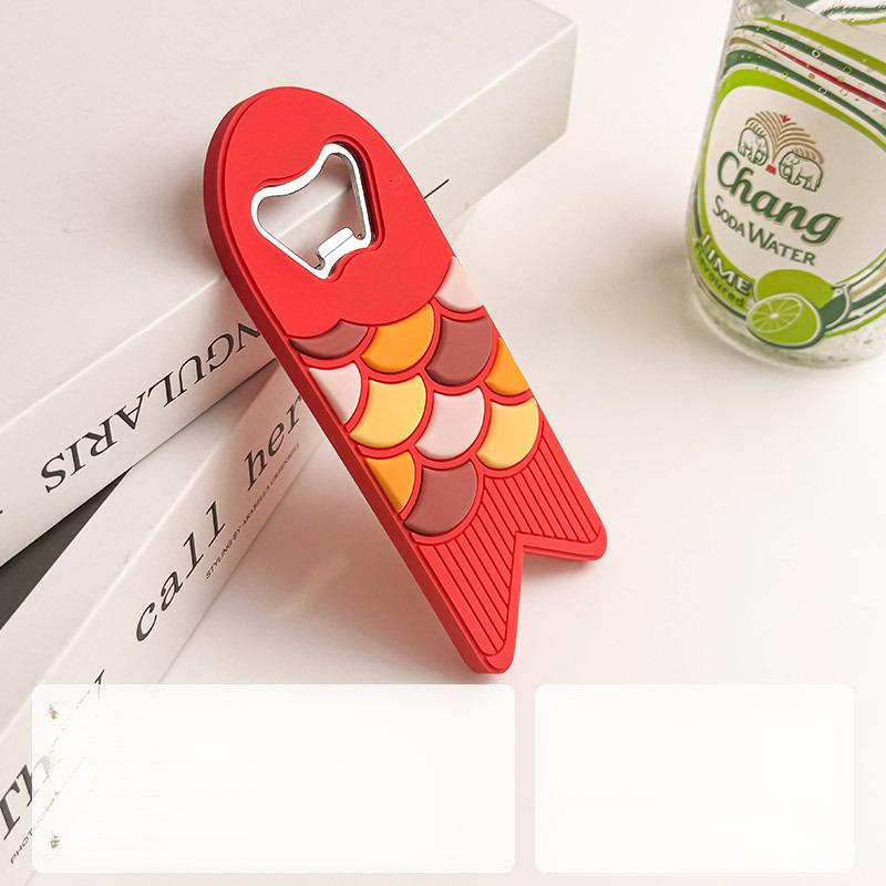 Kreativní domácí otvírák na láhve ve stylu čínských symbolů štěstí, lze přilepit na lednici pro snadné skladování, perfektní jako kreativní dárek