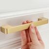 Brass Cabinet Drawer Handle Long Square Furniture Decorative Handle Cupboard Pulls Furniture Decoration Hardware
