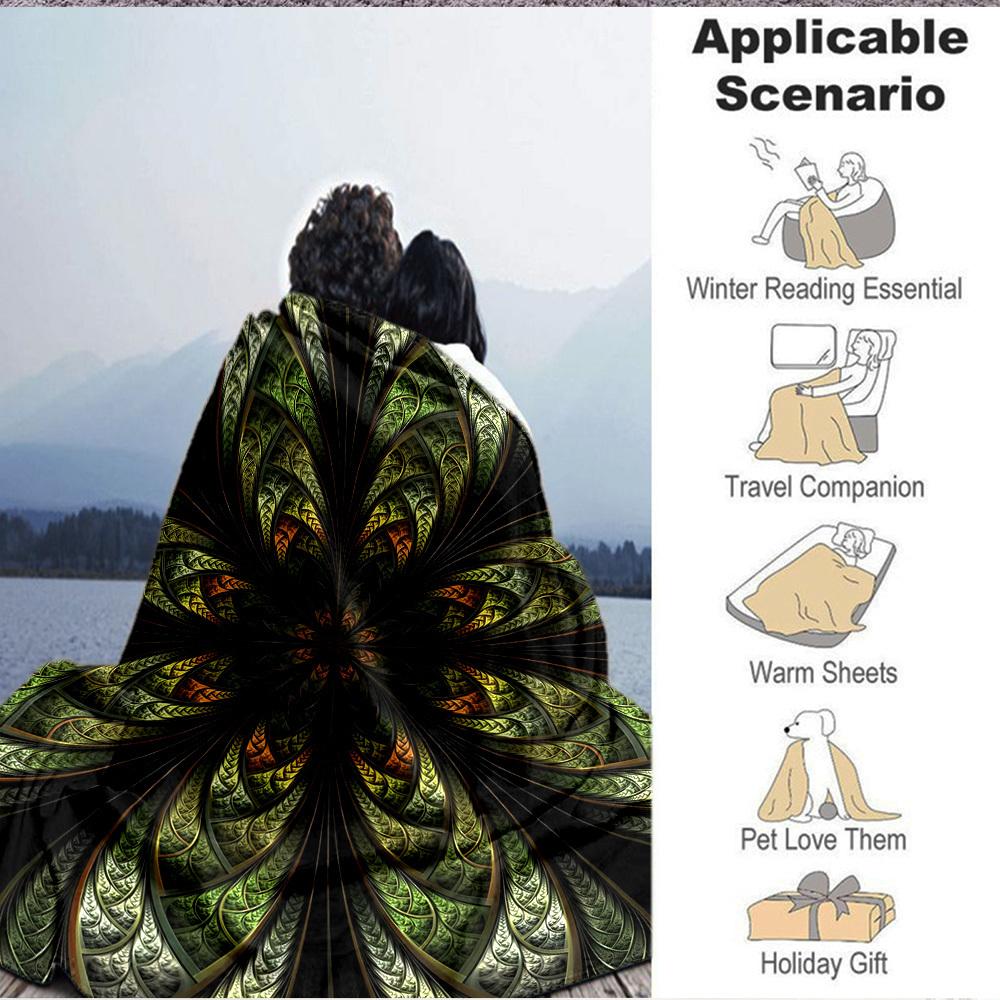 1PC Abstract Pattern Blanket, Throw For Sofa, Bed, Travel, Printing Blanket With Soft And Warm Fabric yy250918162