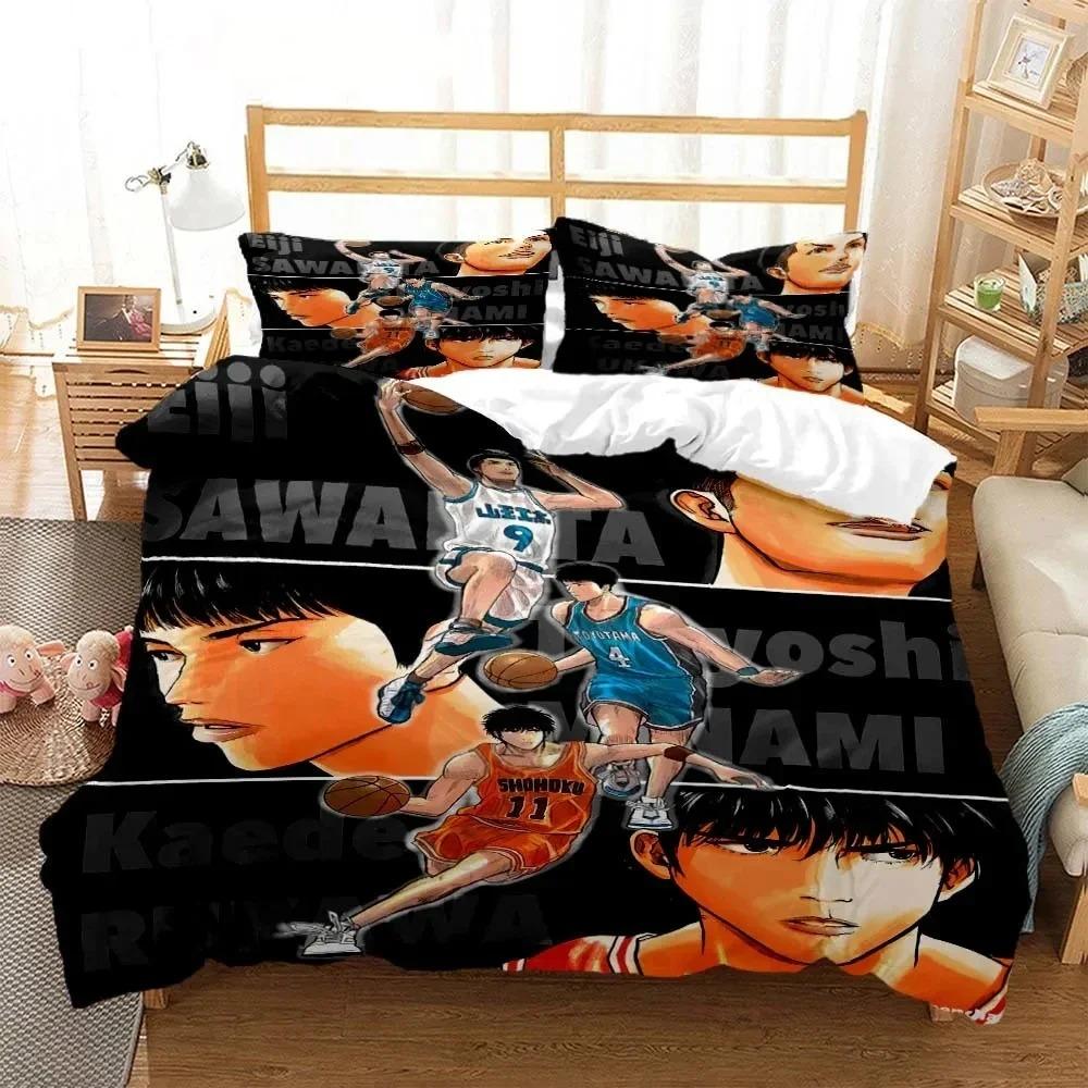 Elegant Durable king Queen Quilt Comforter 3D Printing Slam Dunk Anime Bed Size Boys Adult
