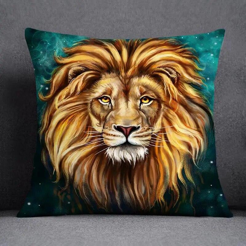 

Квадратная наволочка для домашнего декора, наволочка темно-зеленого цвета с животным узором 40x40cm