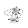 Schmetterling & Blume Metall Offener Armreif mit Eingesetzten Diamanten