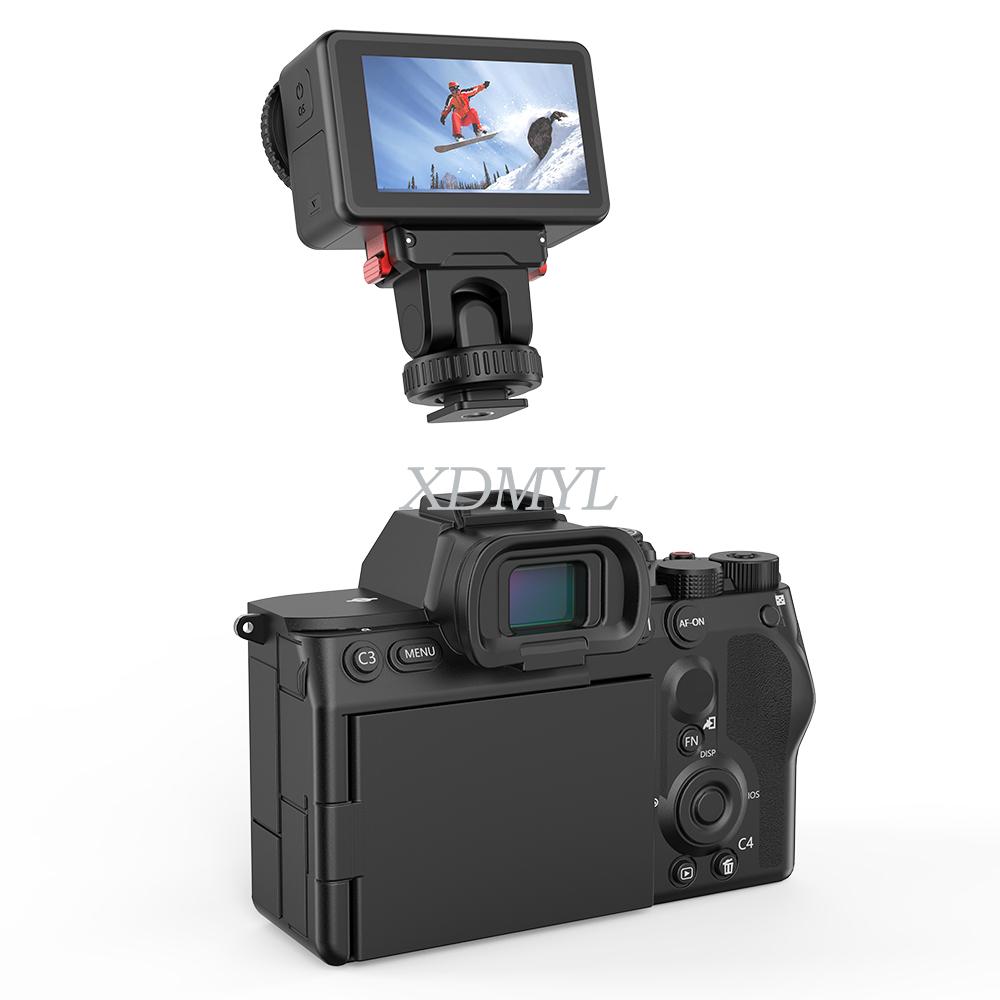 For DJI Action 5 Pro/Action 4/3/2 Magnetic Quick Release Base Camera Expansion Bracket Adapter Stand Cold Shoe Camera Acessories