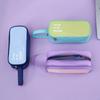Candy Color Handheld Large Capacity Pen Bag Double Zipper Student Stationery Bag Multifunctional Pencil Case