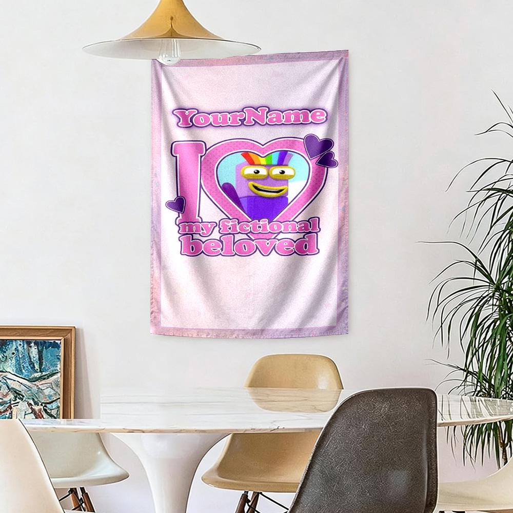 Numberblocks Benutzerdefinierter Name Wanddekoration Wandteppich Kunst Für Haustiergedenken Geburtstag Hochzeitsparty Kulisse Familiengeschenk