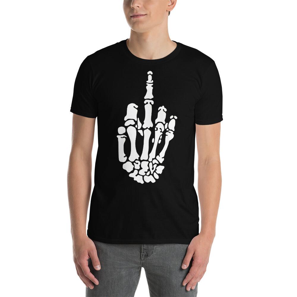 

Middle Finger F You F_ck Skeleton Hand Halloween Goth Gothic Unisex T-Shirt XL