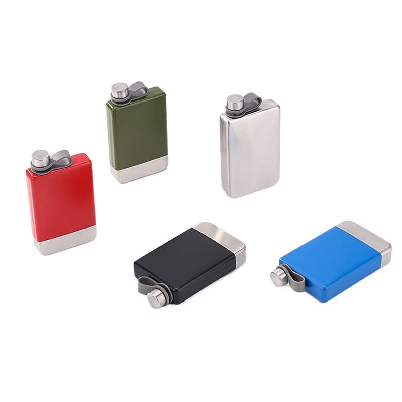 9oz Premium Tragbare Weinflasche Edelstahl Flachmann Kreative Flache Outdoor Spirituosenflasche Auslaufsicher Whiskey Flachmann