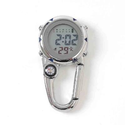 Top Mall Carabiner Watch Silver/Blue Camping Carabiner Hiking Watch Military Carabiner