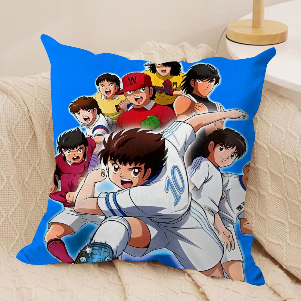 

Anime C-Captain Tsubasa Cushion Cover Soft Plush Fabric Double-Sided Printed Sofa Cushion Cover for All Seasons Home Decor Gift 30cmx30cm
