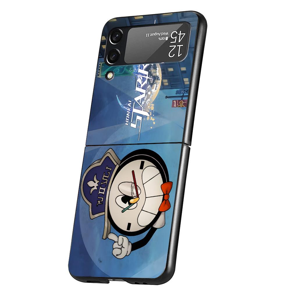 

Honkai Star Rail Clockie Cover Phone Case For Samsung Galaxy Z Flip 7 6 5 4 3 5G Flip7 Flip6 Flip5 Flip4 Flip3 Black Fundas Shel Samsung Z Flip 3