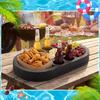 Large Floating Beverage Drink Holder & Snack Serving Tray for Pool Parties and Spa